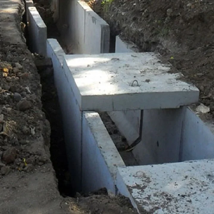 Beton U ditch kuat tahan lama, menahan beban berat pada saluran drainase