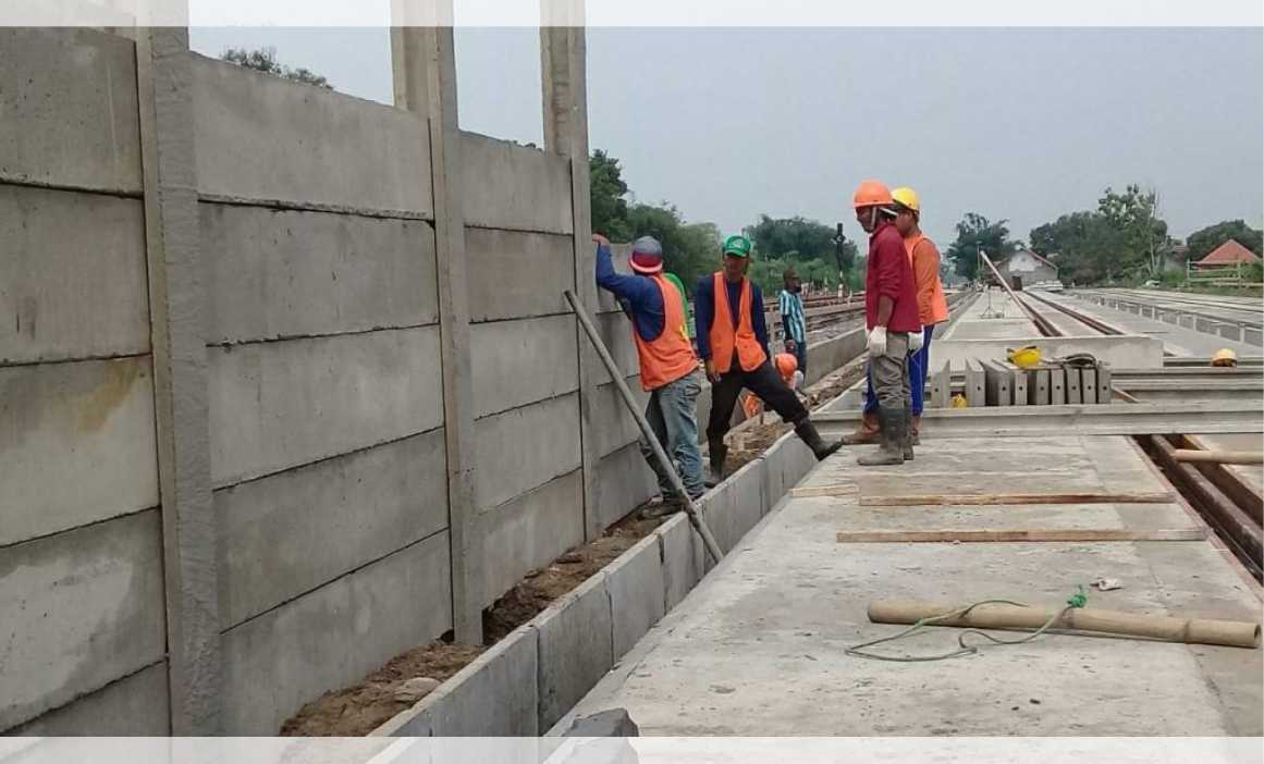 pagar panel beton terpasang